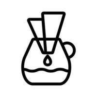 xícara de vetor de ícone de café expresso. ilustração de símbolo de contorno isolado