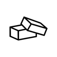 vetor de ícone de pacote de caixa. ilustração de símbolo de contorno isolado