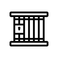 vetor de ícone de cela de prisão. ilustração de símbolo de contorno isolado