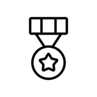 vetor de ícone de medalha do exército. ilustração de símbolo de contorno isolado