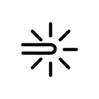 vetor de ícone de corte de soldagem a laser. ilustração de símbolo de contorno isolado