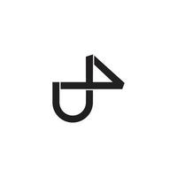 letra jp linhas infinitas vetor de logotipo geométrico