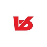 carta vb simples vetor de logotipo geométrico vinculado