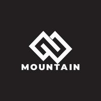 vetor de logotipo de símbolo de desenho geométrico infinito de montanha