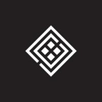 letra cc labirinto quadrado geométrico claro design simples vetor de logotipo