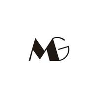 carta mg vetor de logotipo de roupas de moda simples