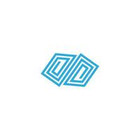 vetor de logotipo geométrico abstrato de forma de diamante espiral azul
