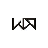 letra wa seta para cima vetor de logotipo geométrico