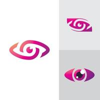 modelo de design de logotipo de olhos de conceito criativo, ícone de logotipo de cuidados com os olhos vetor