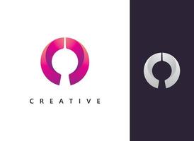 modelo de vetor de logotipo de letra o, design de logotipo inicial de letra de logotipo de círculo criativo