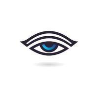 modelo de design de logotipo de olhos de conceito criativo, ícone de logotipo de cuidados com os olhos vetor