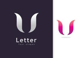 u design e modelo de logotipo. iniciais de ícone de u criativo com base em letras em vetor. vetor