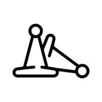 vetor de ícone de pirâmide de crianças. ilustração de símbolo de contorno isolado