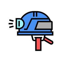ilustração vetorial de ícone de cor de capacete mineiro vetor