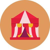 tenda de circo círculo plano multicolorido vetor