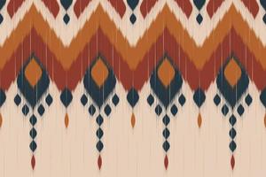 padrão sem emenda ikat em tribal. geométrica étnica tradicional. estilo listrado mexicano. design para plano de fundo, papel de parede, ilustração vetorial, tecido, roupas, batik, tapete, bordado. vetor