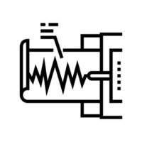 ilustração em vetor ícone de linha de dispositivo sismógrafo