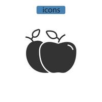 ícones de mercearia simbolizam elementos vetoriais para infográfico web vetor