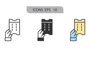 ícones de cupom símbolo elementos vetoriais para infográfico web vetor