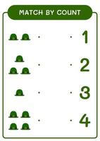 jogo por contagem de st. chapéu do dia de são patrício, jogo para crianças. ilustração vetorial, planilha para impressão vetor