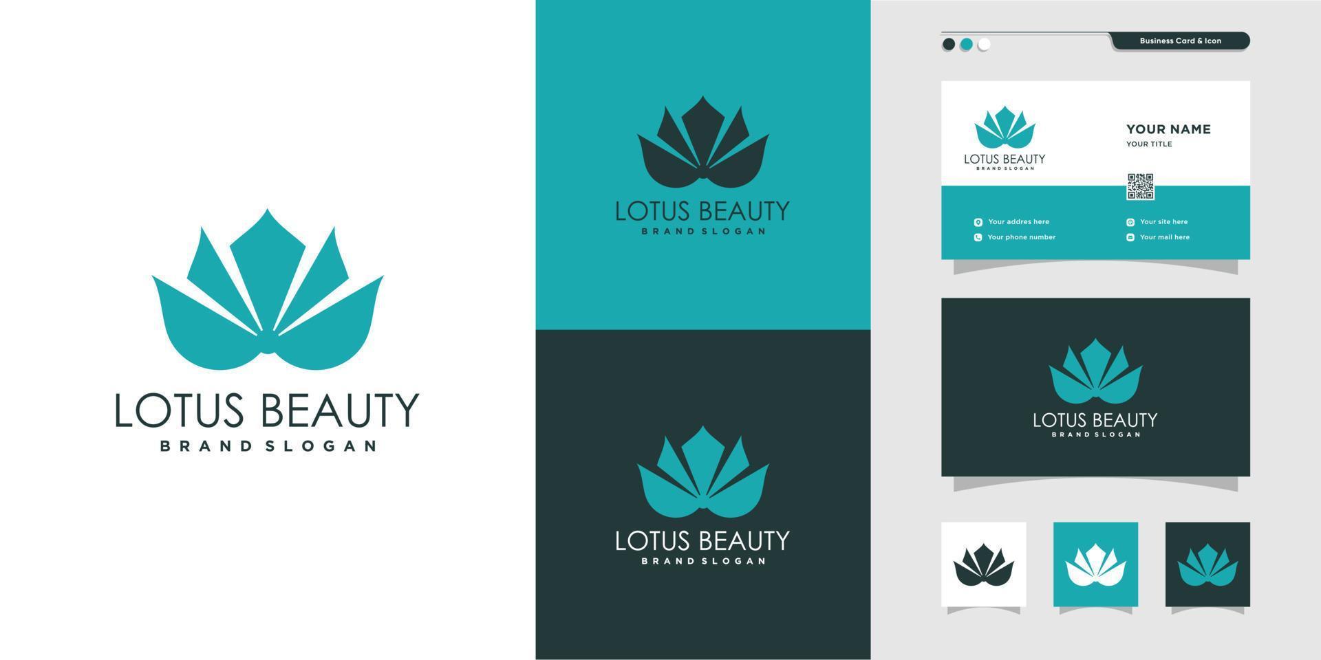 logo di loto con un concetto creativo per il vettore premium di bellezza e spa