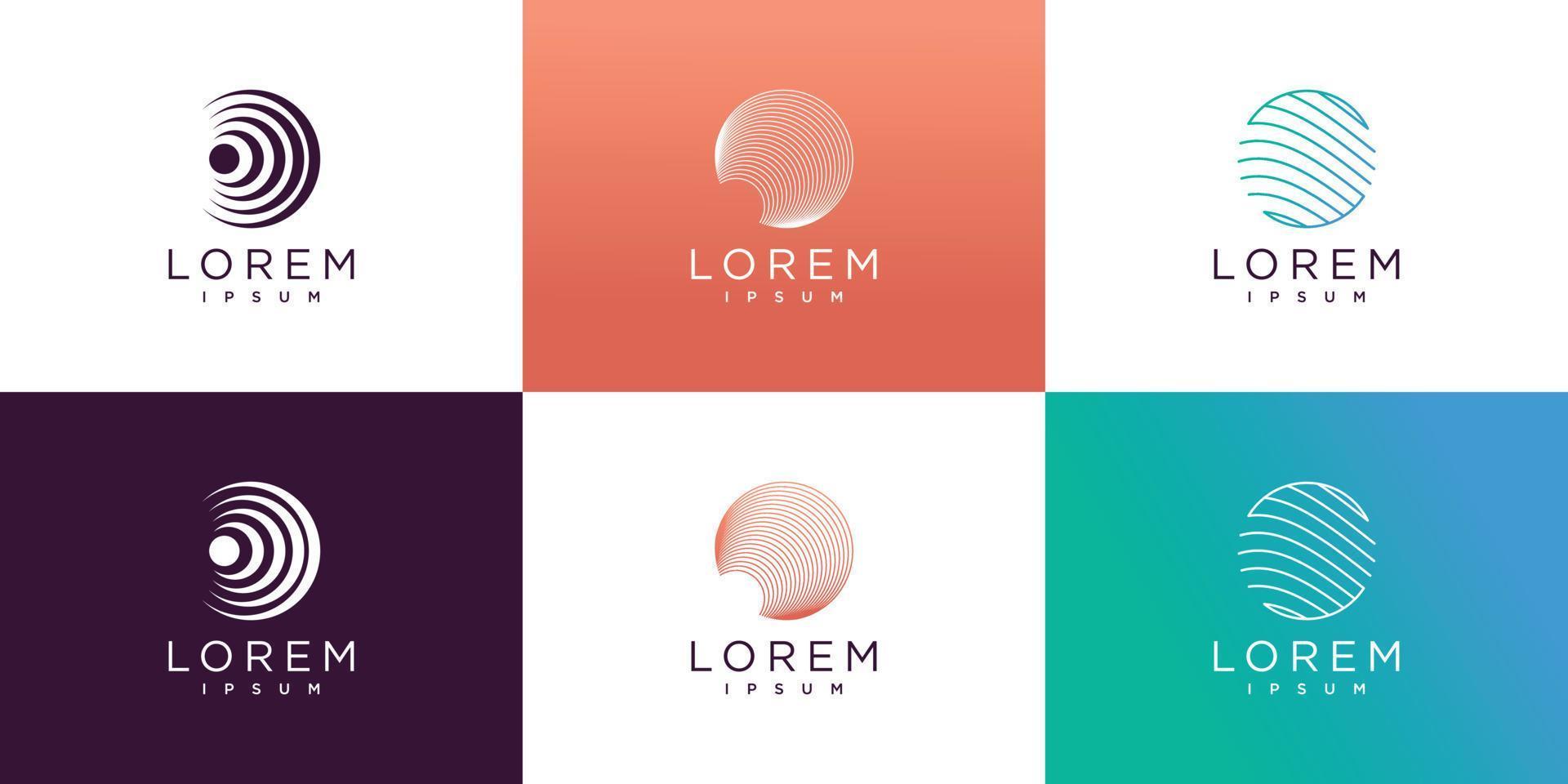 design del logo globale con un vettore premium di concetto unico creativo