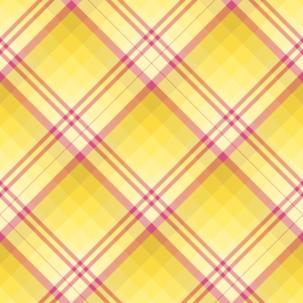 motivo senza cuciture in affascinanti colori giallo e rosa per plaid, tessuto, tessuto, vestiti, tovaglie e altre cose. immagine vettoriale. 2 vettore