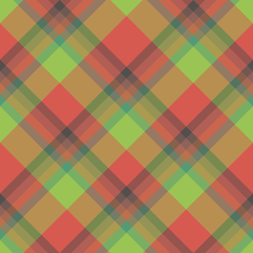 motivo senza cuciture nei colori rosso brillante, verde e marrone per plaid, tessuto, tessuto, vestiti, tovaglie e altre cose. immagine vettoriale. 2 vettore