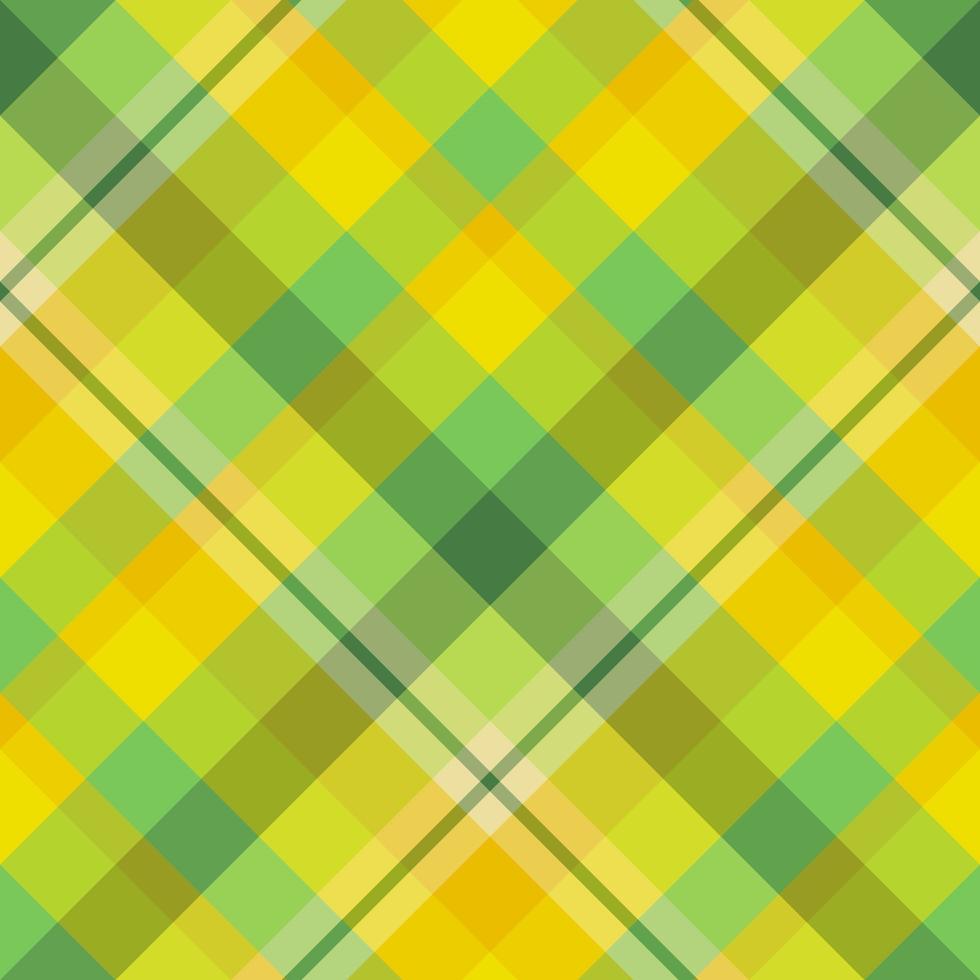 motivo senza cuciture in fantastici colori estivi verde e giallo per plaid, tessuto, tessuto, vestiti, tovaglie e altre cose. immagine vettoriale. 2 vettore