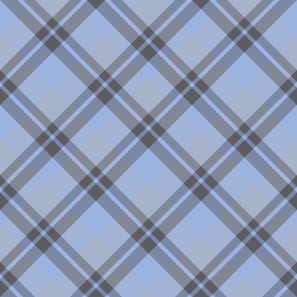 motivo senza cuciture in eccellenti colori blu e grigio chiaro e scuro per plaid, tessuto, tessuto, vestiti, tovaglie e altre cose. immagine vettoriale. vettore