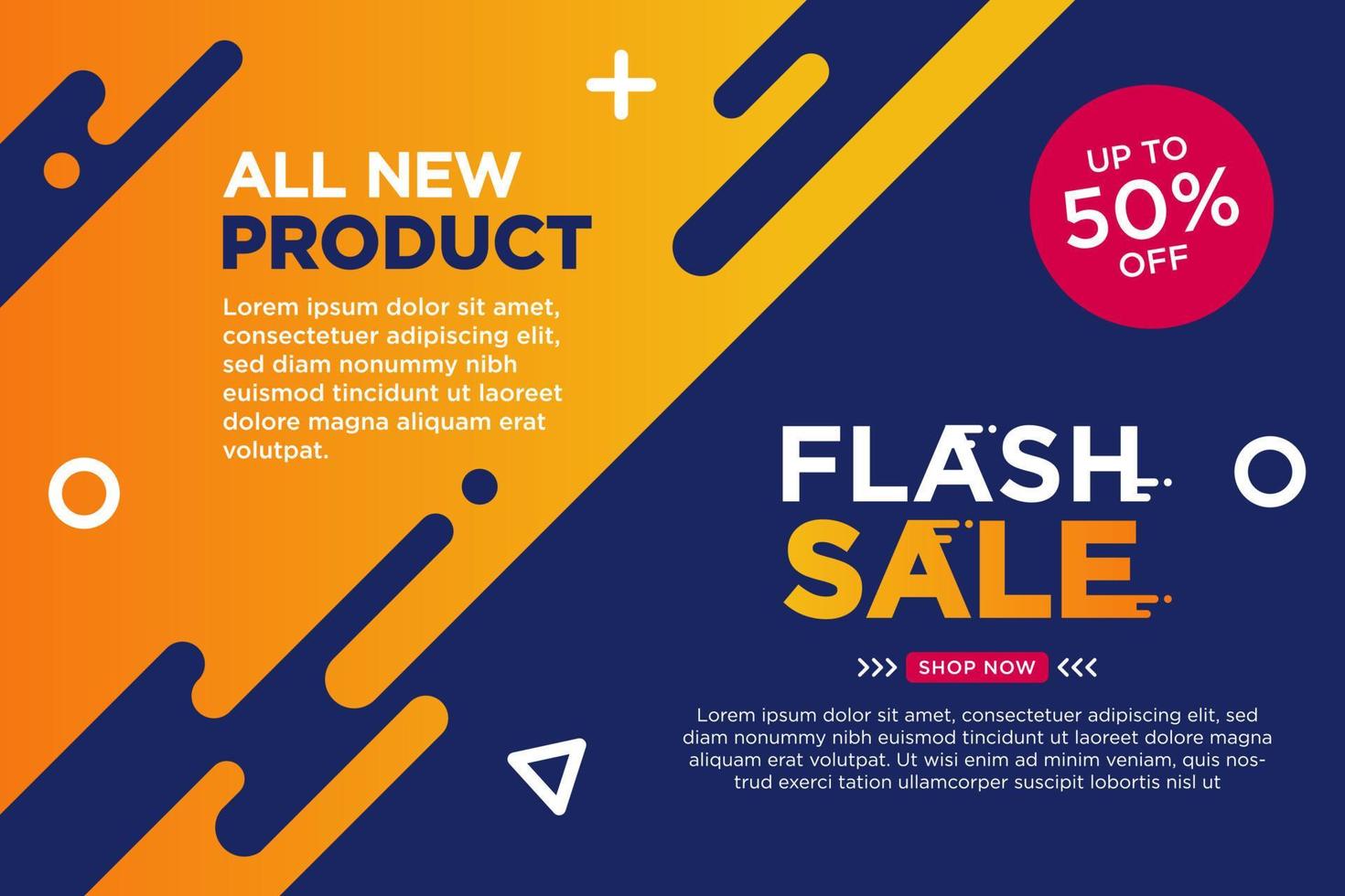 promozione del modello di banner sconto vendita flash vettore