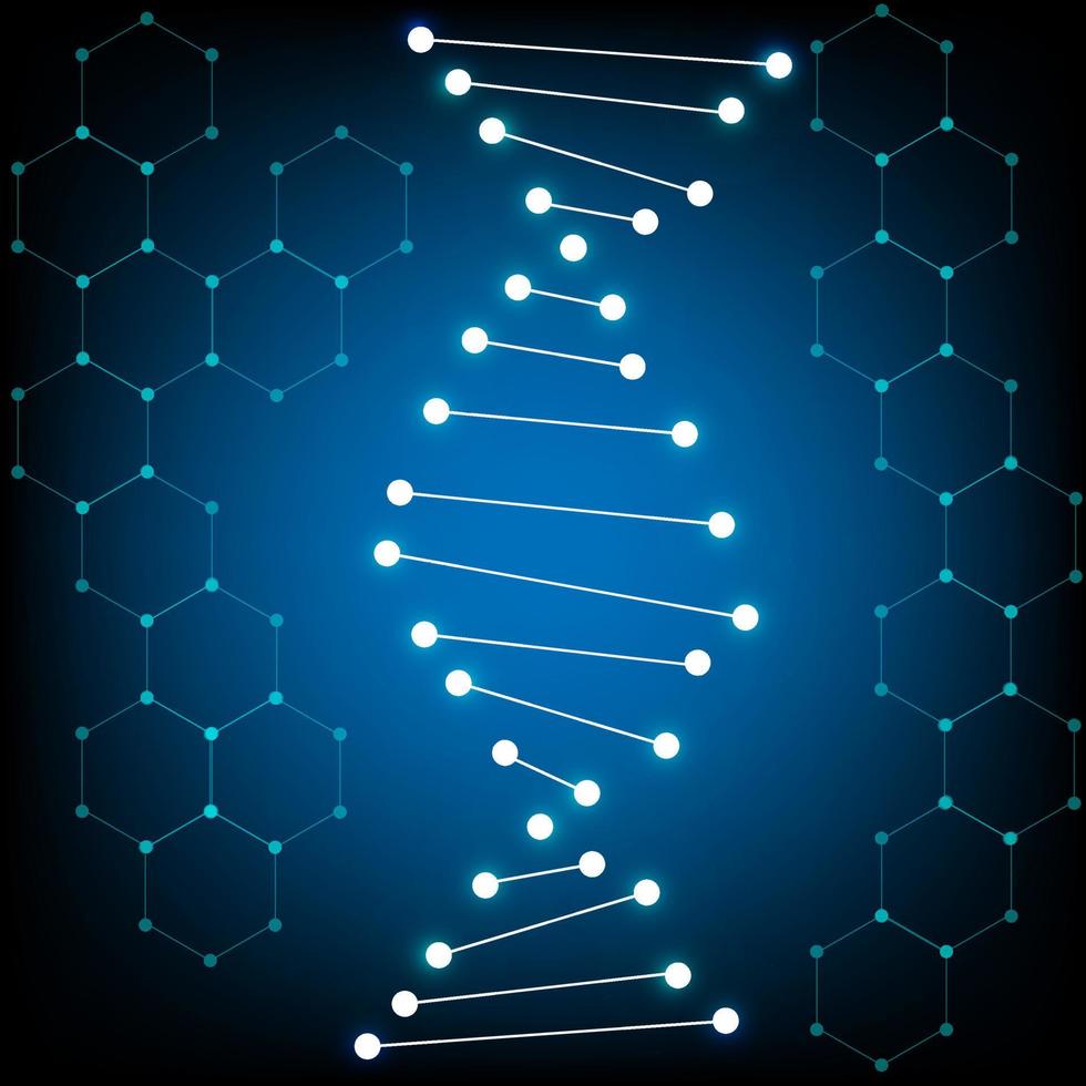 concetto di cromosomi della struttura del dna vettore. educazione per la scienza chimica e la tecnologia futura vettore