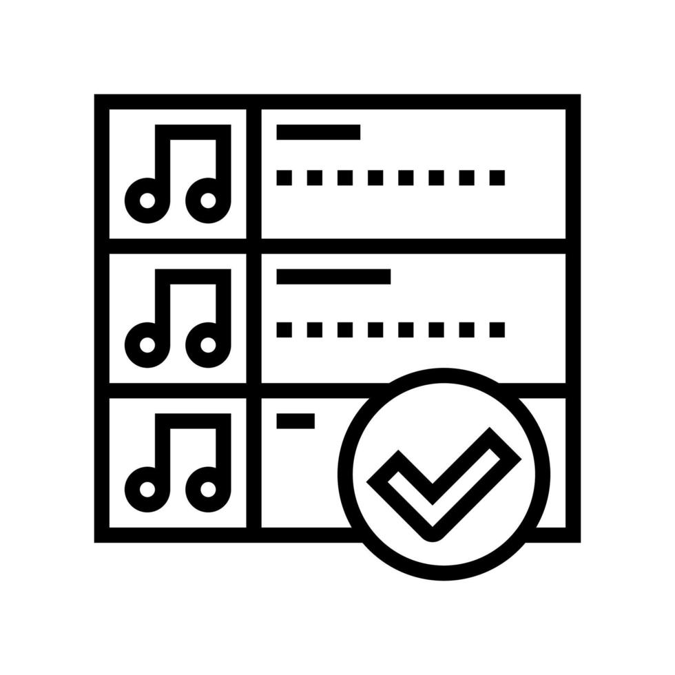 scelta dell'illustrazione vettoriale dell'icona della linea musicale radiofonica