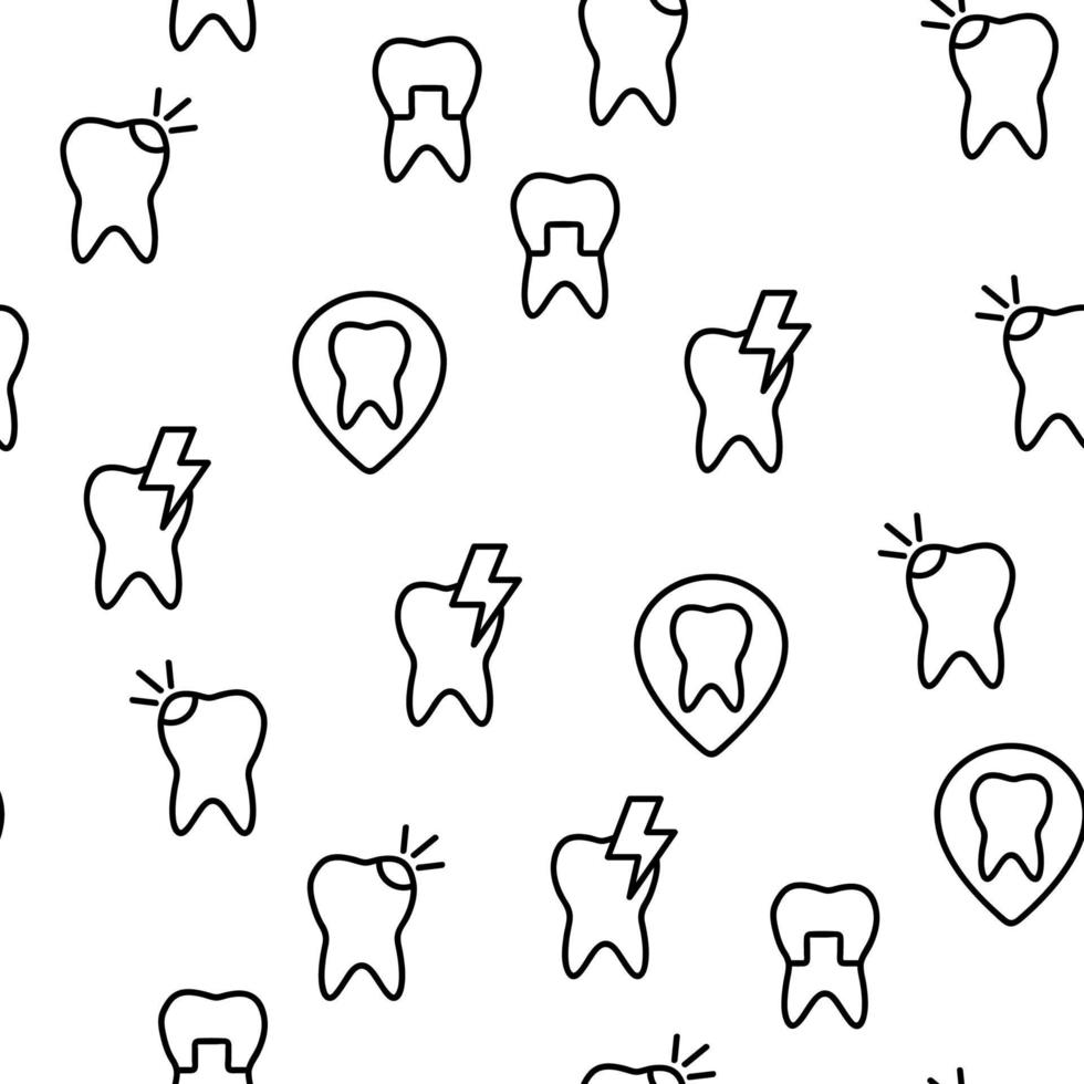 stomatologia e odontoiatria vector seamless pattern