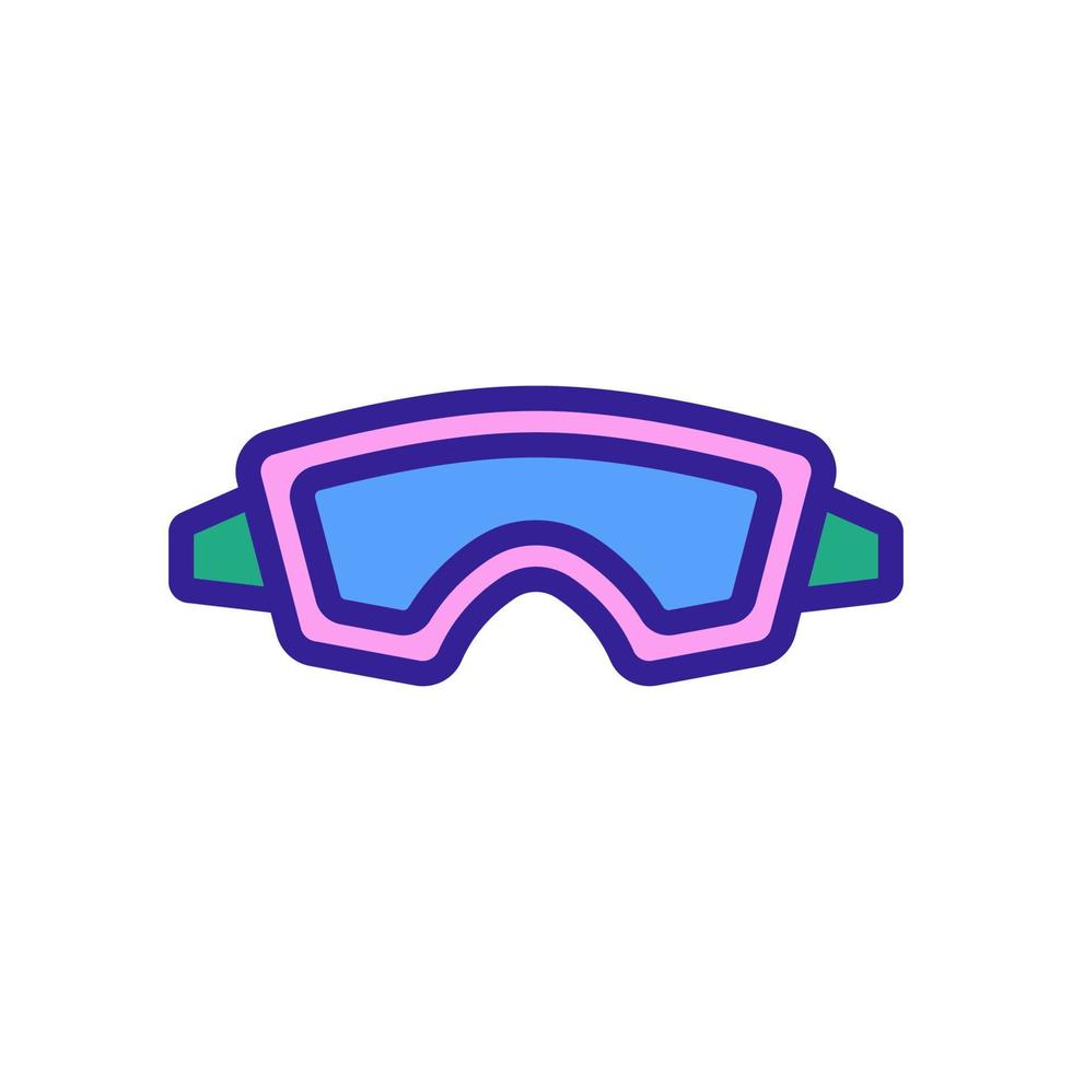 protettivo con maschera da nuoto a forma chiara icona illustrazione del profilo vettoriale