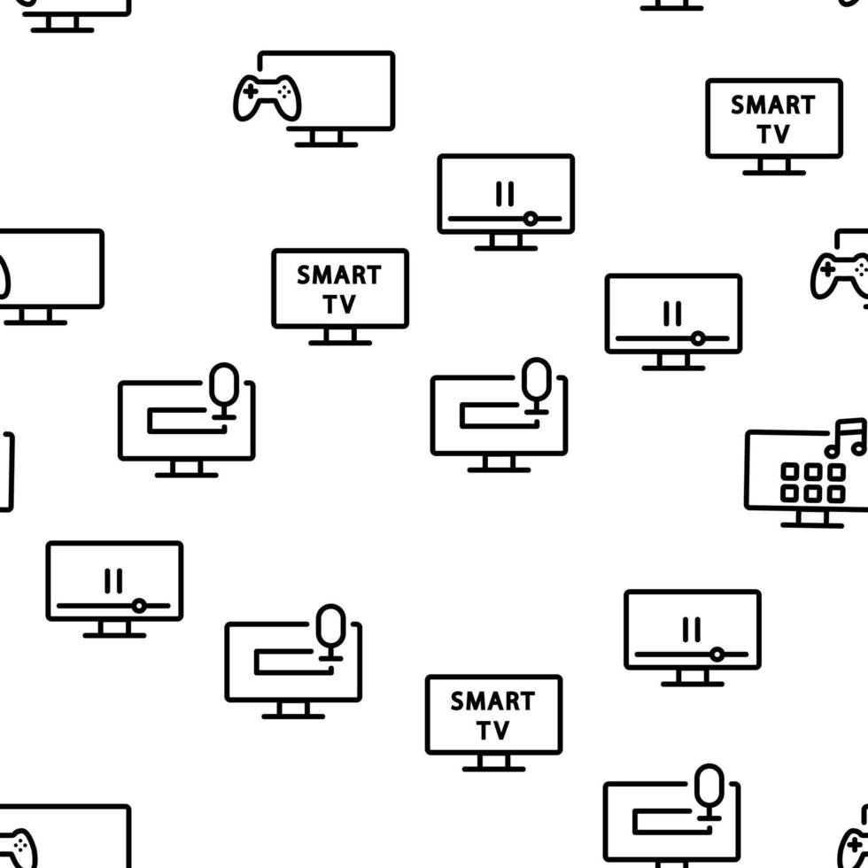 modello senza cuciture di vettore della televisione intelligente della TV