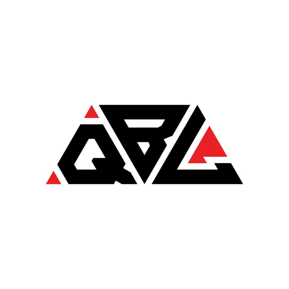 design del logo della lettera triangolare qbl con forma triangolare. monogramma del design del logo del triangolo qbl. modello di logo vettoriale triangolo qbl con colore rosso. logo triangolare qbl logo semplice, elegante e lussuoso. qbl