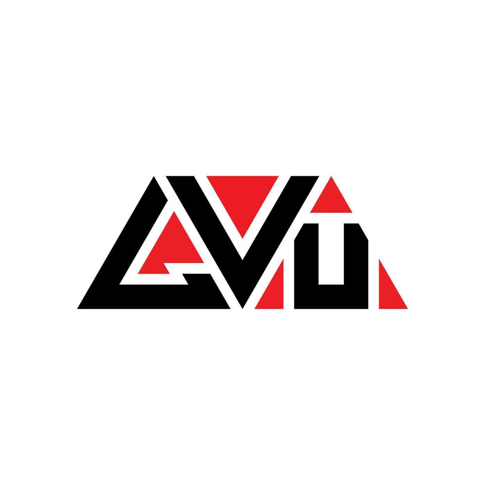 lvu triangolo lettera logo design con forma triangolare. lvu triangolo logo design monogramma. modello di logo vettoriale triangolo lvu con colore rosso. lvu logo triangolare logo semplice, elegante e lussuoso. lvu