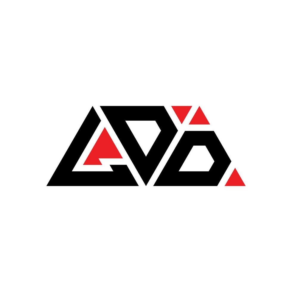 ldd triangolo lettera logo design con forma triangolare. ldd triangolo logo design monogramma. modello di logo vettoriale triangolo ldd con colore rosso. ldd logo triangolare logo semplice, elegante e lussuoso. ldd