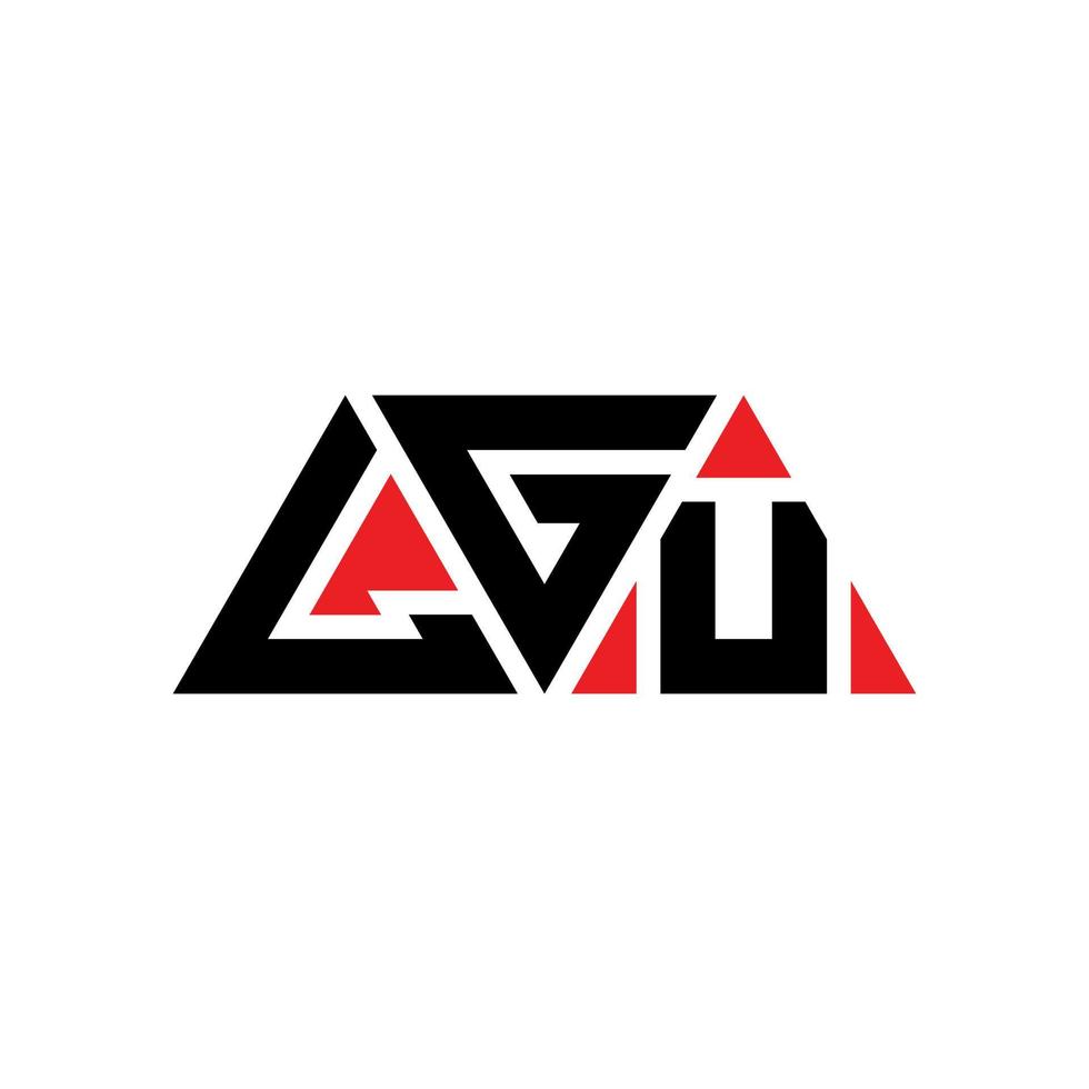 lgu triangolo lettera logo design con forma triangolare. monogramma lgu triangolo logo design. modello di logo vettoriale triangolo lgu con colore rosso. lgu logo triangolare logo semplice, elegante e lussuoso. lgu