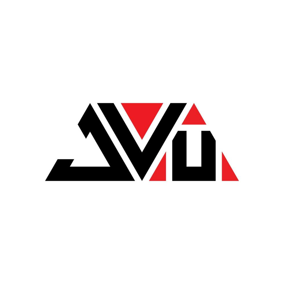 jvu triangolo lettera logo design con forma triangolare. monogramma di design del logo del triangolo jvu. modello di logo vettoriale triangolo jvu con colore rosso. jvu logo triangolare logo semplice, elegante e lussuoso. jvu