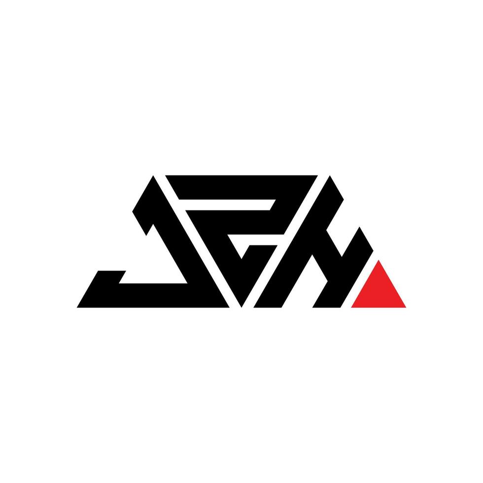 jzh triangolo logo lettera design con forma triangolare. monogramma di design del logo del triangolo jzh. modello di logo vettoriale triangolo jzh con colore rosso. jzh logo triangolare logo semplice, elegante e lussuoso. jz