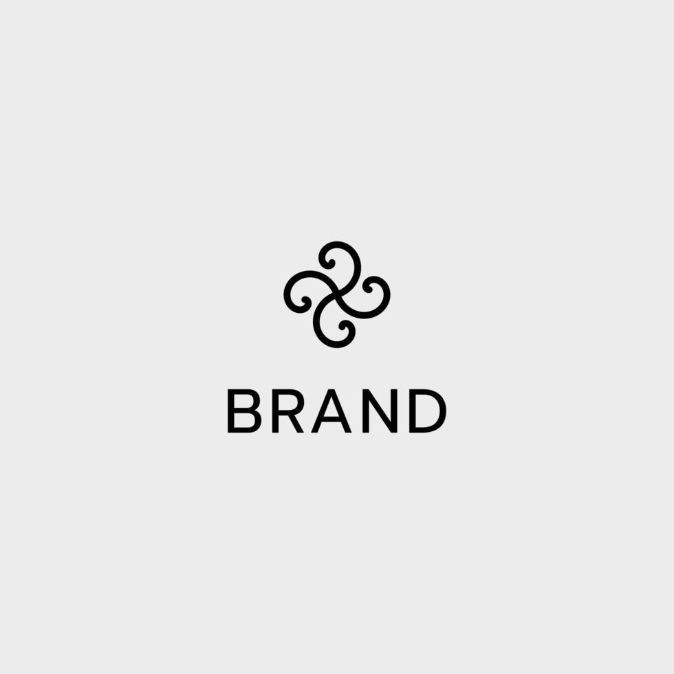 design del logo semplice e di lusso vettore