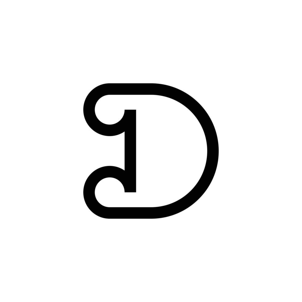 design moderno del logo della lettera d monogramma vettore