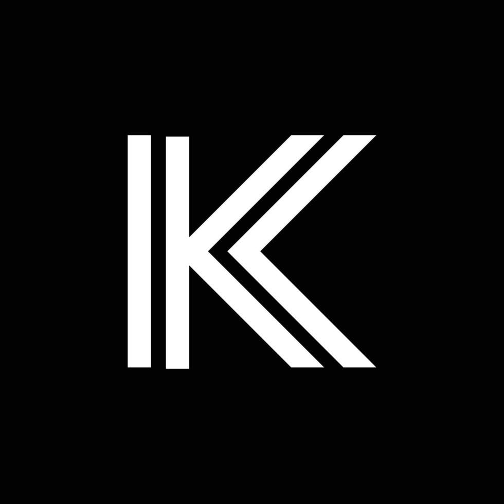 design moderno del logo della lettera monogramma k vettore