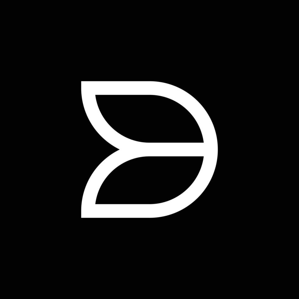 design moderno del logo della lettera d monogramma vettore