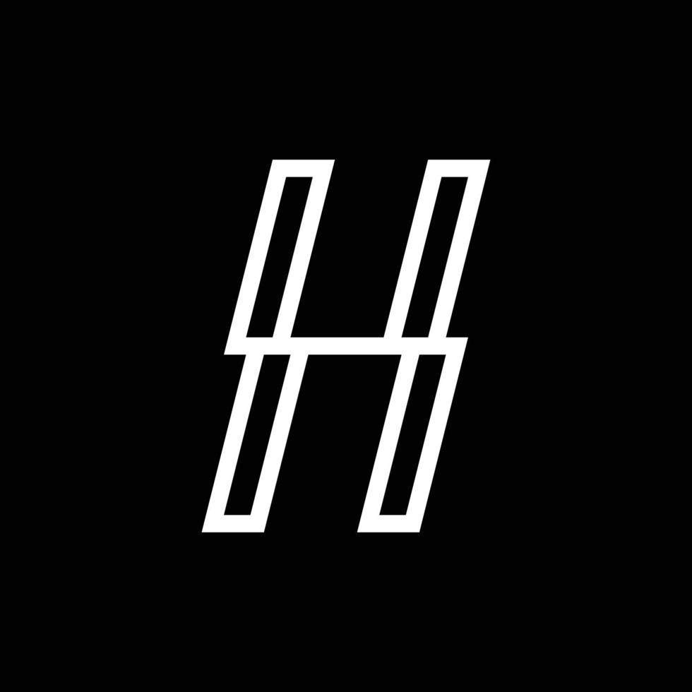 design moderno del logo della lettera monogramma h vettore