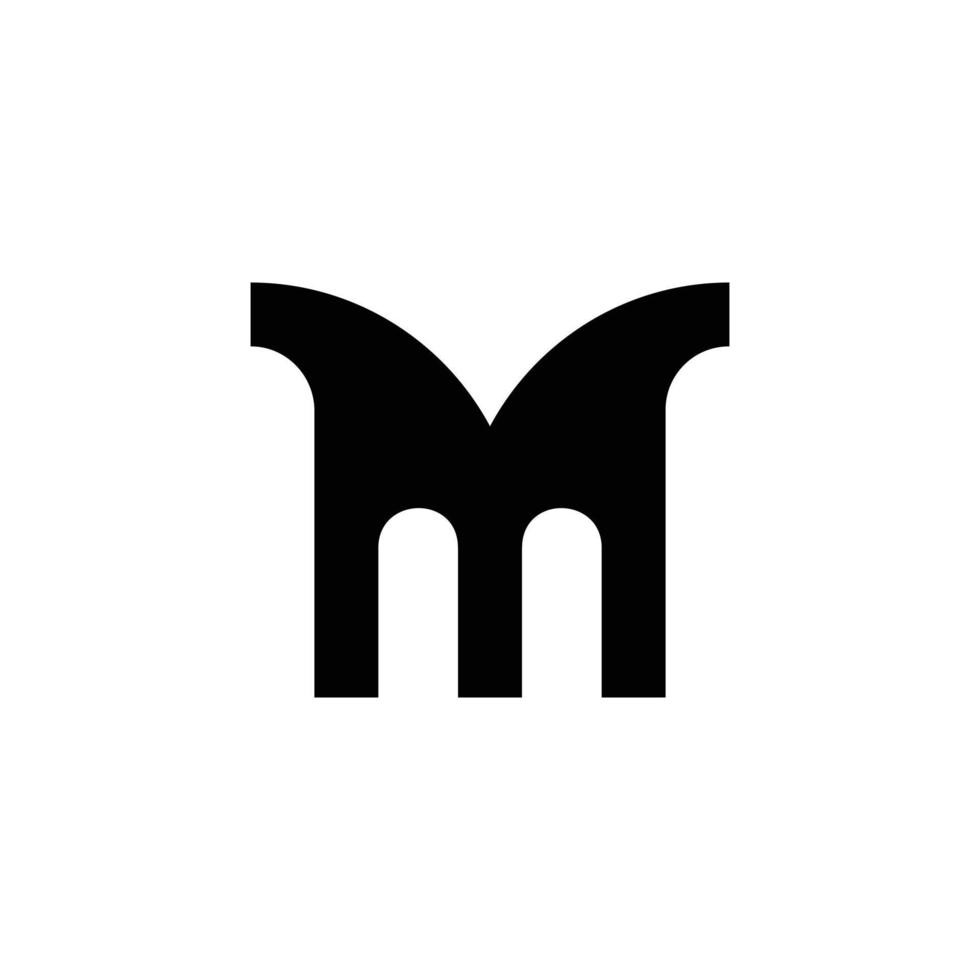 design moderno del logo della lettera m del monogramma vettore