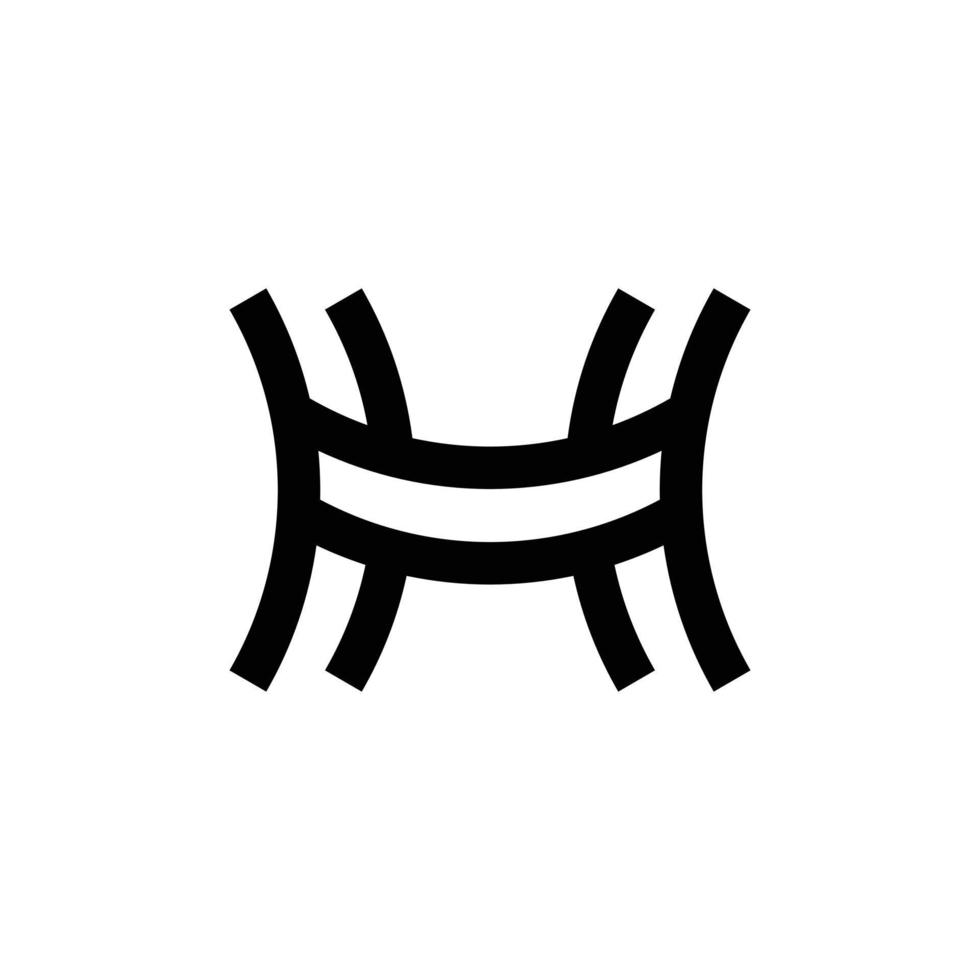 design moderno del logo della lettera monogramma h vettore