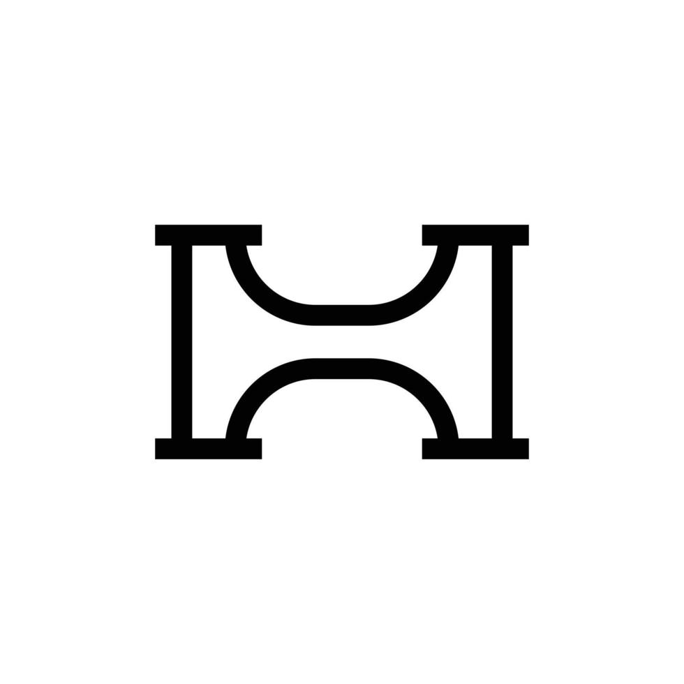 design moderno del logo della lettera monogramma h vettore